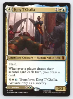 King T'Challa 219 Mythic Marvel Super Heroes Magic: The Gathering Near Mint - Image 2