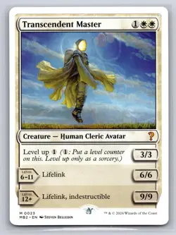 Transcendent Master (White Border) 23 Mystery Booster 2 Magic: The Gathering NM - Image 1