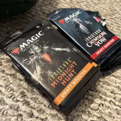 Magic: The Gathering CrimsonVow/Midnight Hunt 15x Booster Packs (Opened but New) - Image 1