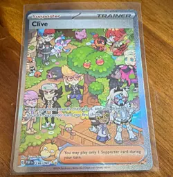 Pokemon TCG SV Paldean Fates Clive SIR Full Art Holo #236/091 EN - Image 1
