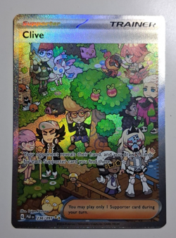 Clive 236/091 Sv: Paldean Fates Illustration Rare Holo Textured Pokemon TCG 2024 - Image 1