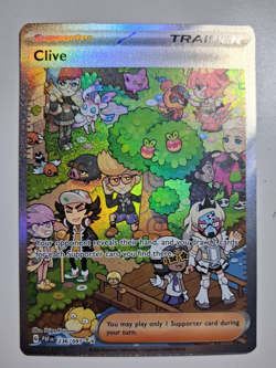 Clive 236/091 Sv: Paldean Fates Illustration Rare Holo Textured Pokemon TCG 2024 - Image 2
