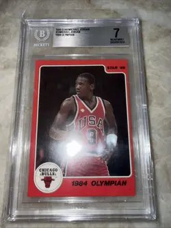1986 Star Michael Jordan (RC) #3 BGS 7 Near Mint - 1984 OLYMPIAN - RARE FIND - Image 1