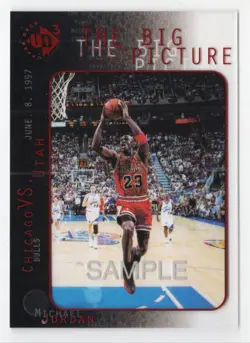 1997-98 UPPER DECK UD3 THE BIG PICTURE SAMPLE Michael Jordan Chicago Bulls #334 - Image 1