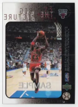 1997-98 UPPER DECK UD3 THE BIG PICTURE SAMPLE Michael Jordan Chicago Bulls #334 - Image 2