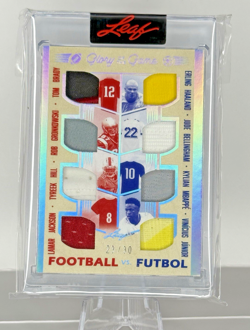 2025 LEAF GLORY OF THE GAME FOOTBALL Vs FUTBOL (Brady, Gronk, Hill, Jackson) /30 - Image 1