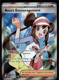 Rosa's Encouragement 114/088 Ultra Rare Perfect Order Pokemon Holo Near Mint - Image 1