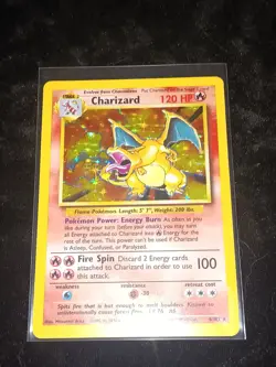 Pokemon Base Set Unlimited Charizard Holo 4/102 - Holo Rare - Nice Card - Image 1
