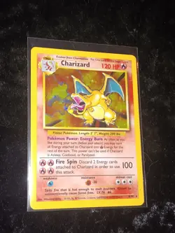 Pokemon Base Set Unlimited Charizard Holo 4/102 - Holo Rare - Nice Card - Image 5