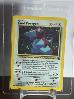 Cool Polygon 15 Black Star Promo Holo Swirl Pokemon Sealed NM 💨FART SWIRL💨 - Image 1