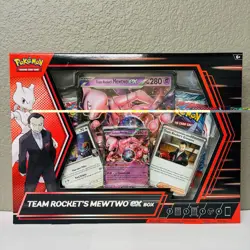 Pokemon TCG Team Rocket's Mewtwo ex Box Sealed Destined Rivals Packs Cards New - Image 3