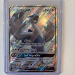 2018 Sun & Moon Lost Thunder Lugia GX Pokemon Card 207/214 - Image 1