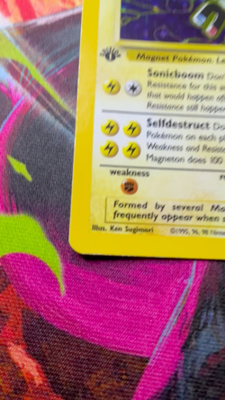 1st Edition Magneton Pokemon TCG Fossil Set Holo Rare Card 11/62 Vintage NM - Image 2