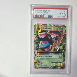 Pokemon TCG M Venusaur EX Evolutions Ultra Rare Holo #2/108 PSA 10 Card - Image 1
