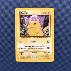 Pokemon TCG Base Set Pikachu Card 58/102 Unlimited Regular Common LP - Image 1