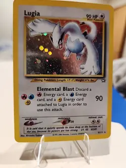Pokemon TCG Lugia Neo Genesis Holo Rare Card 9/111 Unlimited Edition Vintage - Image 1