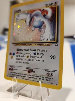 Pokemon TCG Lugia Neo Genesis Holo Rare Card 9/111 Unlimited Edition Vintage - Image 3