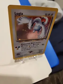 Pokemon TCG Lugia Neo Genesis Holo Rare Card 9/111 Unlimited Edition Vintage - Image 4