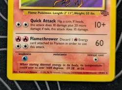Flareon 19/64 Jungle Rare Pokemon Tcg Card Vintage Wotc Lightly Played - Image 3