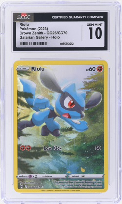 2023 Pokemon Sword and Shield Crown Zenith Riolu Galarian Gallery #GG26 CGC 10 - Image 1