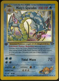 Misty's Gyarados 13/132 Gym Challenge Holo 1st Edition NM/MINTY - Image 1