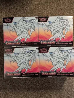 4 x Pokemon TCG Chaos Rising Pokemon Center ETB (New & Sealed) - Image 1