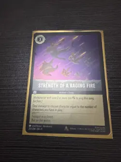 ✨Disney Lorcana Fabled Strength of a Raging Fire 201/204 Cold Foil - Image 1