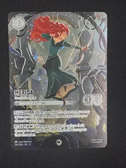 Disney Lorcana TCG Merida - Formidable Archer 242/204 iconic foil card. - Image 1