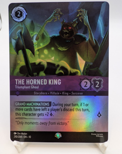 Disney Lorcana The Horned King Enchanted Foil 210/204 Triumphant - Image 1