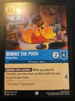 Winnie The Pooh - Hungry Bear 151/204 Common Winterspell Disney Lorcana TCG - Image 1
