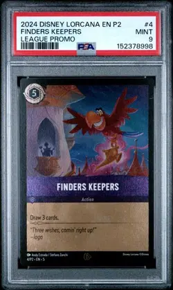 2024 Disney Lorcana EN P2 - Finders Keepers #4 Foil League Promo PSA 9 Mint - Image 1