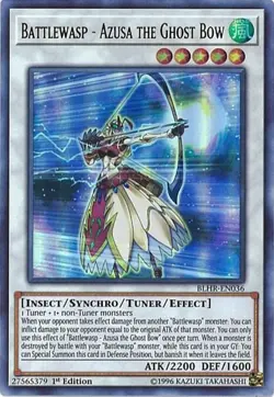 Yugioh - Battlewasp - Azusa the Ghost Bow (1st Edition) - BLHR-EN036 (P) - Image 1