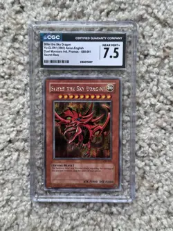 Yu-Gi-Oh Slifer the Sky Dragon GBI-001 Secret Rare CGC 7.5 Near Mint NM Promo - Image 1