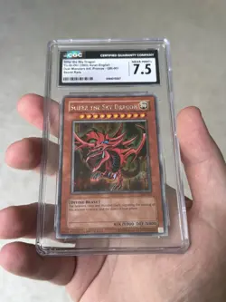 Yu-Gi-Oh Slifer the Sky Dragon GBI-001 Secret Rare CGC 7.5 Near Mint NM Promo - Image 3