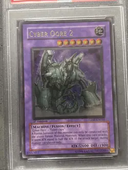 2006 YU-GI-OH! CDIP-CYBERDARK IMPACT 1ST ED-ULTIMATE RARE CYBER OGRE 2 PSA 8 - Image 2