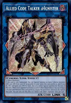 Yugioh! - Allied Code Talker @Ignister - ALIN-EN051 - Secret Rare - 1st Edition - Image 1
