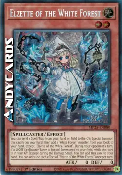 ELZETTE OF THE WHITE FOREST • Segreta Prismatica SP • MP25 EN080 • 1Ed • Yugioh! - Image 1