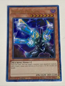 Yugioh - Barrel Dragon x 3 - 1st Edition Ultra Rare NM - Free Holo Card - B - Image 3