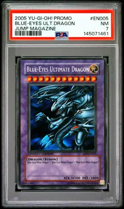 2005 YU-GI-OH! PROMO JUMP MAGAZINE #EN005 BLUE-EYES ULTIMATE DRAGON PSA 7 - Image 1