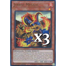 3x Jurra Megalo BLMM-EN016 Ultra Rare NM 1st Ed YUGIOH - Image 1