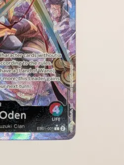 ENGLISH One Piece Card Game EB01-001 - Kouzuki Oden Alt Art Leader NEAR MINT! - Image 5