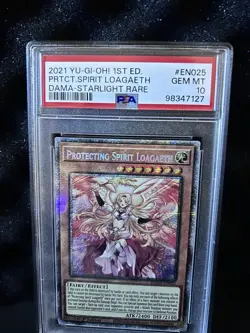 💎💎 PSA 10 💎💎 Yugioh Protecting Spirit Loagaeth Dama-EN025 Starlight Rare - Image 1