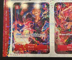 One Piece Monkey d Luffy, Zoro, Sanji Mini Promos perforated holo - Image 2