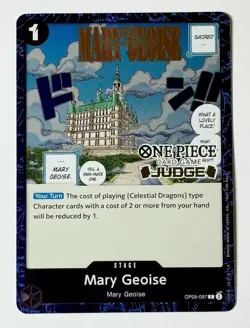 Mary Geoise Foil Stamped Judge Pack Vol. 7 One Piece Promo Card OP05-097 - Image 1