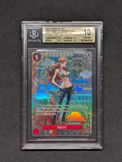 2023 ONE PIECE OP05 - AWAKENING OF THE NEW ERA SPECIAL ALTERNATE ART NAMI BGS 10 - Image 1