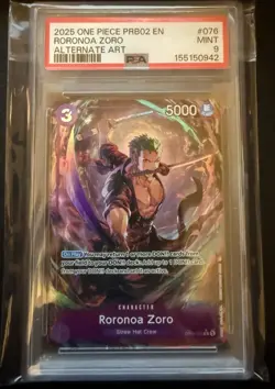 Roronoa Zoro - OP09-076 (Alternate Art) Premium Booster -The Best- Vol. 2 PSA 9 - Image 1