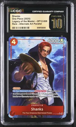 Shanks OP12-008 Alt Art Parallel Once Piece Pristine 10 CGC - Image 1