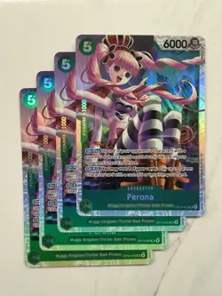 Perona SR OP14-033 Super Rare Azure Sea's Seven Play Set 4x Copies One Piece CCG - Image 1