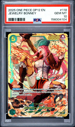 PSA 10 GEM MINT One Piece Legacy of the Master Jewelry Bonney OP12-118 SEC - Image 1