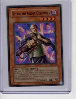Damaged Yugioh TCG LON-062 Kycoo The Ghost Destroyer Super Rare Unlimited - Image 1